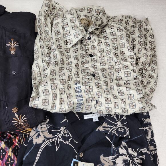 Vintage Hawaiian Shirt Mens Sz Medium Lot of 4 Rayon Cubavera NWT Y2k Summer - Picture 4 of 13